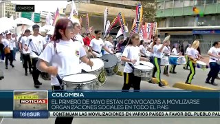 Organizaciones sociales se movilizarán este 1 de mayo en Colombia