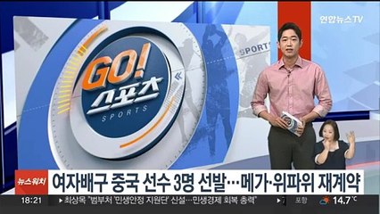 여자배구 중국 선수 3명 선발…메가·위파위 재계약