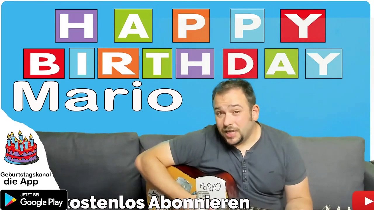 Happy Birthday, Mario! Geburtstagsgrüße an Mario