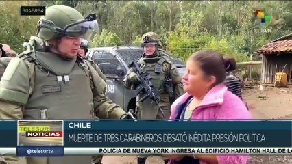 Muerte de tres carabineros desató una inédita presión política en Chile