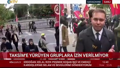 Canlı yayında 1 Mayıs protestosu: ''Sarayın korkusu bu''