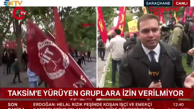 NTV yayınında ‘Taksim’ protestosu ‘Saray'ın 1 Mayıs korkusu bu, ana akımda gösterin’