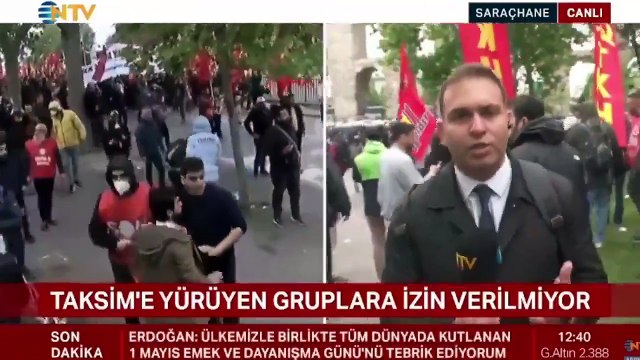 NTV yayınında 1 Mayıs protestosu: Saray'ın 1 Mayıs korkusu dedi, yayın kesildi