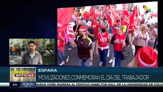 En Barcelona movilizaciones conmemoran el día del trabajador
