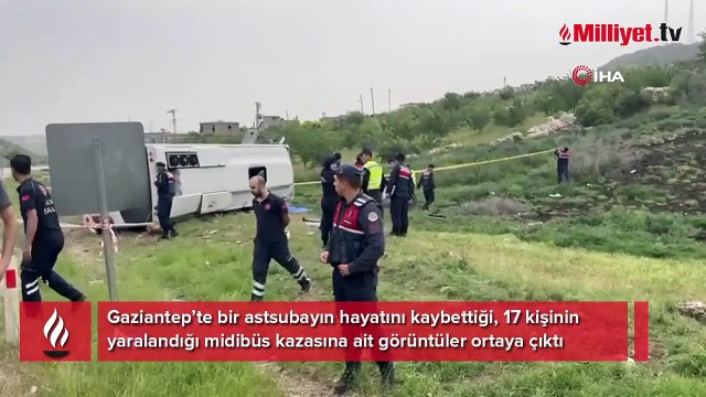 Astsubayın öldüğü midibüs kazası kamerada