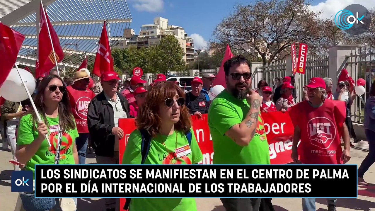 Los sindicatos se manifiestan en el centro de Palma por Día ...