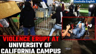 U.S: Pro-Palestinian supporters and counter-protesters clash on UCLA campus over Gaza | Oneindia