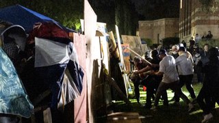 Mobilisation pour Gaza : violents heurts sur le campus d'UCLA à Los Angeles