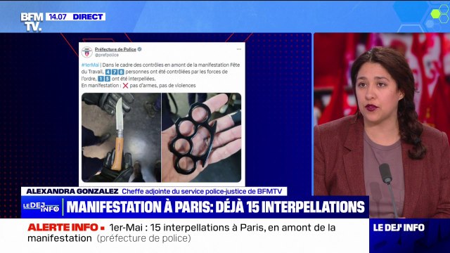 1er mai: 15 interpellations avant le départ de la manifestation