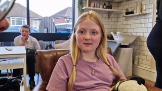 The Little Princess Trust: Heidi, 8, from Sheffield has the chop after raising £2,100+