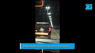 Las temerarias maniobras de un conductor en la Autopista La Plata-Buenos Aires