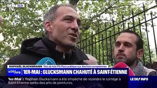 Violemment pris à parti lors d'une manifestation à Saint-Etienne, Raphaël Glucksmann réagit auprès de BFMTV