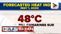 PAGASA: Heat index sa 35 lugar sa bansa, posibleng umabot sa danger level ngayong araw; isa o dalawang bagyo, inaasahang papasok sa PAR ngayong Mayo