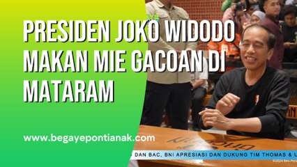 Jokowi Makan Mie Gacoan di Mataram Pengunjung Heboh