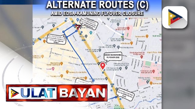 Southbound lane ng EDSA-Kamuning flyover, isinara ngayong araw