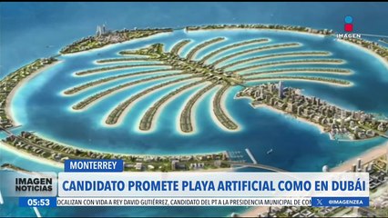 Candidato promete hacer una playa artificial como en Dubái