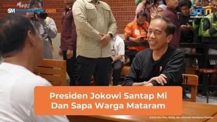Presiden Jokowi Santap Mi Dan Sapa Warga Mataram