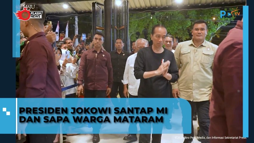 Jokowi Sempatkan Santap Mi di Sela Kunjungannya di NTB