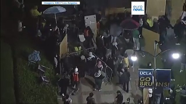 Protestos pró-Palestina na UCLA acabam em confrontos, 300 detenções em universidades de Nova Iorque