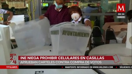 INE acepta el uso de carteles contra compra del voto y los celulares en casillas electorales