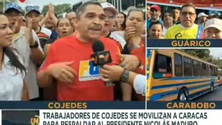 Cojedes | Trabajadores de la clase obrera del país se movilizan a Caracas en respaldo al pdte. Maduro