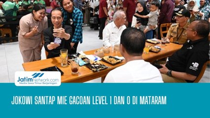 Jokowi Santap Mie Gacoan Level 1 dan 0 di Mataram