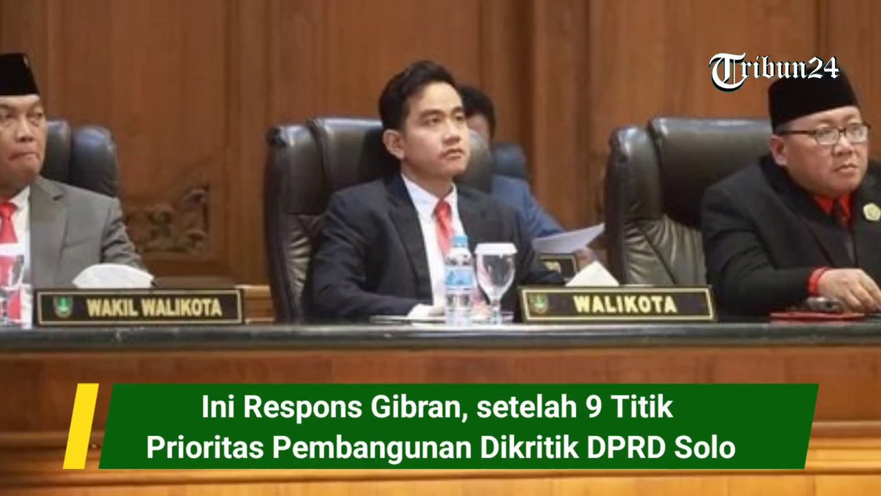 Ini Respons Gibran, setelah 9 Titik Prioritas Pembangunan Dikritik DPRD Solo