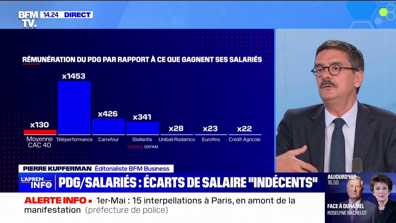 Dans les entreprises du CAC 40, les PDG gagnent en moyenne 130 fois plus que leurs salariés