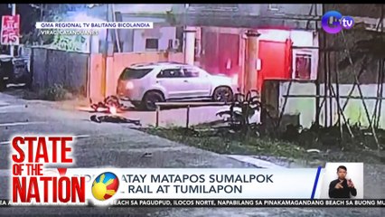 Rider, patay matapos sumalpok sa steel rail at tumilapon | SONA