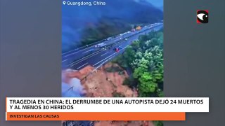 Tragedia en China: el derrumbe de una autopista dejó 24 muertos y al menos 30 heridos