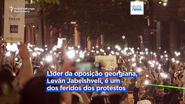 Dezenas de detidos na Geórgia em protestos contra a lei russa , líder da oposição ficou ferido