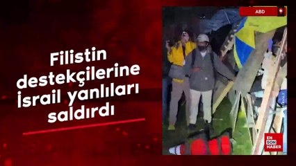 California Üniversitesindeki Filistin destekçilerine İsrail yanlıları saldırdı