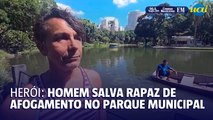Herói: homem salva rapaz de afogamento no Parque Municipal