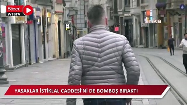 İstiklal Caddesi bomboş kaldı