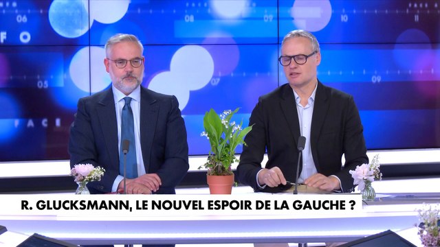 Débat en plateau sur le candidat aux élections européennes, Raphaël Glucksmann