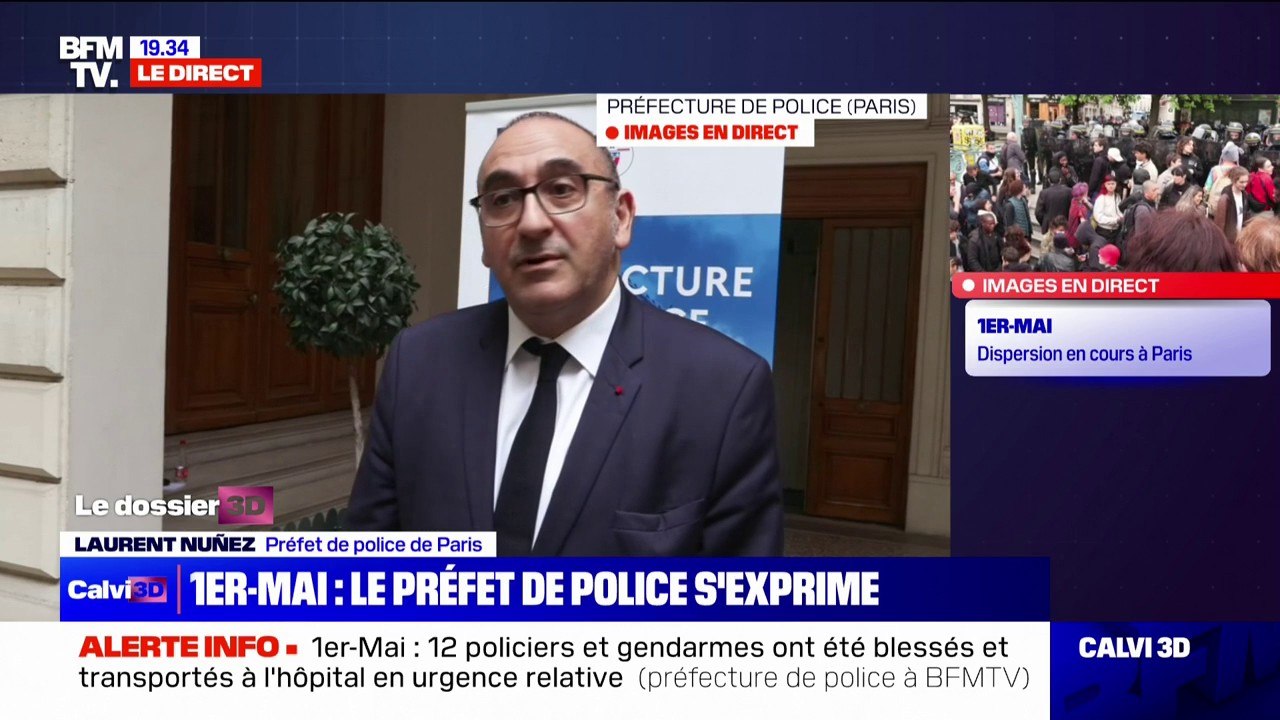 Manifestation du 1er-Mai à Paris: "On a dénombré jusqu'à 600 éléments très radicaux, appartenant pour une grande partie d'entre eux à la mouvance d'ultragauche", indique Laurent Nuñez