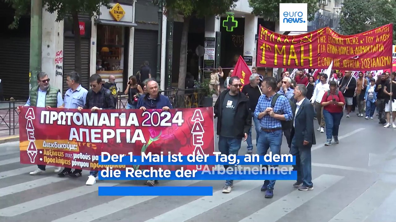 Mai-Demos weltweit. Auschreitungen, Gaza-Solidarität und rote Farbe