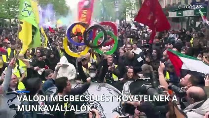 Valódi megbecsülést követeltek a munkavállalók számos május elsejei demonstráción