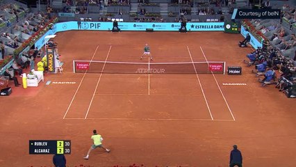 Alcaraz's Madrid Open title defence ended by Rublev