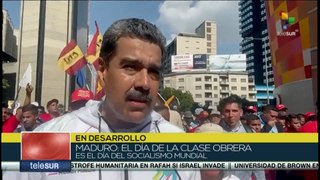 Presidente Nicolás Maduro encabeza la movilización más grande de los trabajadores en Venezuela