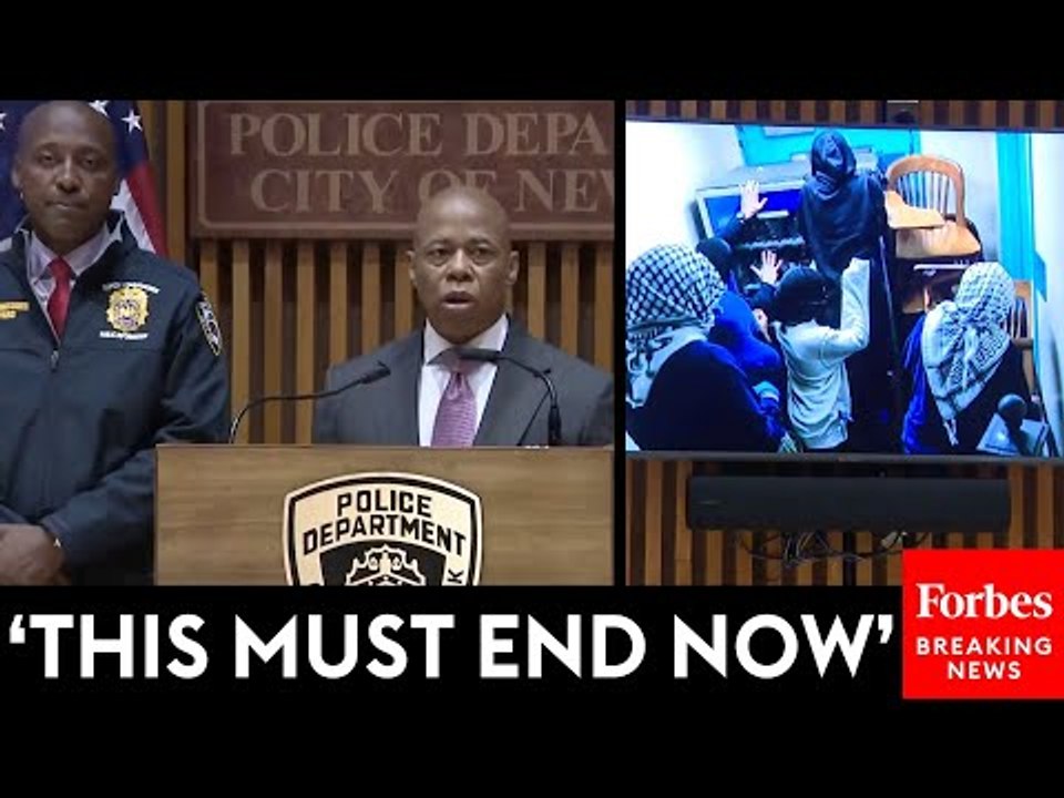 BREAKING NEWS: NYC Mayor, NYPD Officials Hold Press Briefing About Columbia Building Takeover