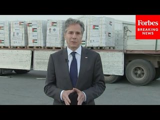 Antony Blinken Touts Efforts To Get Aid To Gaza During Stop In Zarqa, Jordan