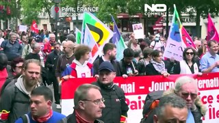 مواجهات بين الشرطة ومتظاهرين في باريس خلال عيد العمال.. وفلسطين حاضرة هنا أيضا
