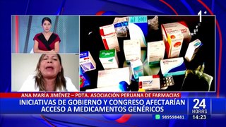 Presidenta de Asociación de Farmacias critica proyecto de ley sobre medicamentos genéricos
