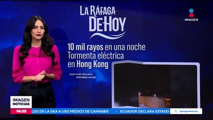 Caen cerca de 10 mil rayos cerca de Hong Kong