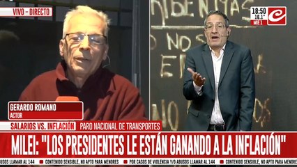 Dura crítica de Gerardo Romano a Javier Milei: "La única libertad la tienen los patrones"