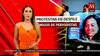 Familiares de periodistas asesinados protestan en Veracruz en el Día del Trabajo
