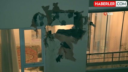 Ankara'da kontrolden çıkan otomobil binanın 3'üncü katına çarptı