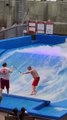 Water Pressure Makes Man's Pants Fall During Indoor Surfing