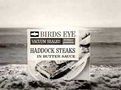 1960s Birds Eye frozen haddock fish TV commercial